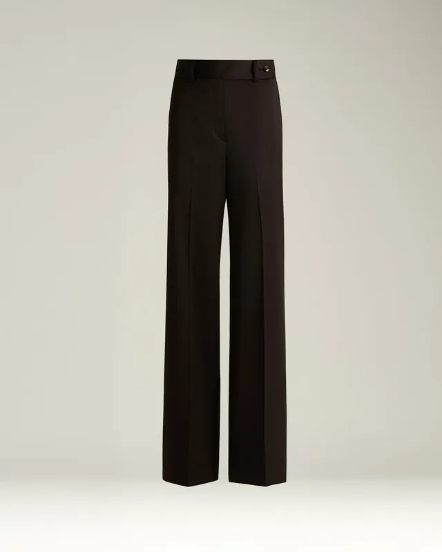 Kiton Palazzo Hose Dunkelbraun Größe 40