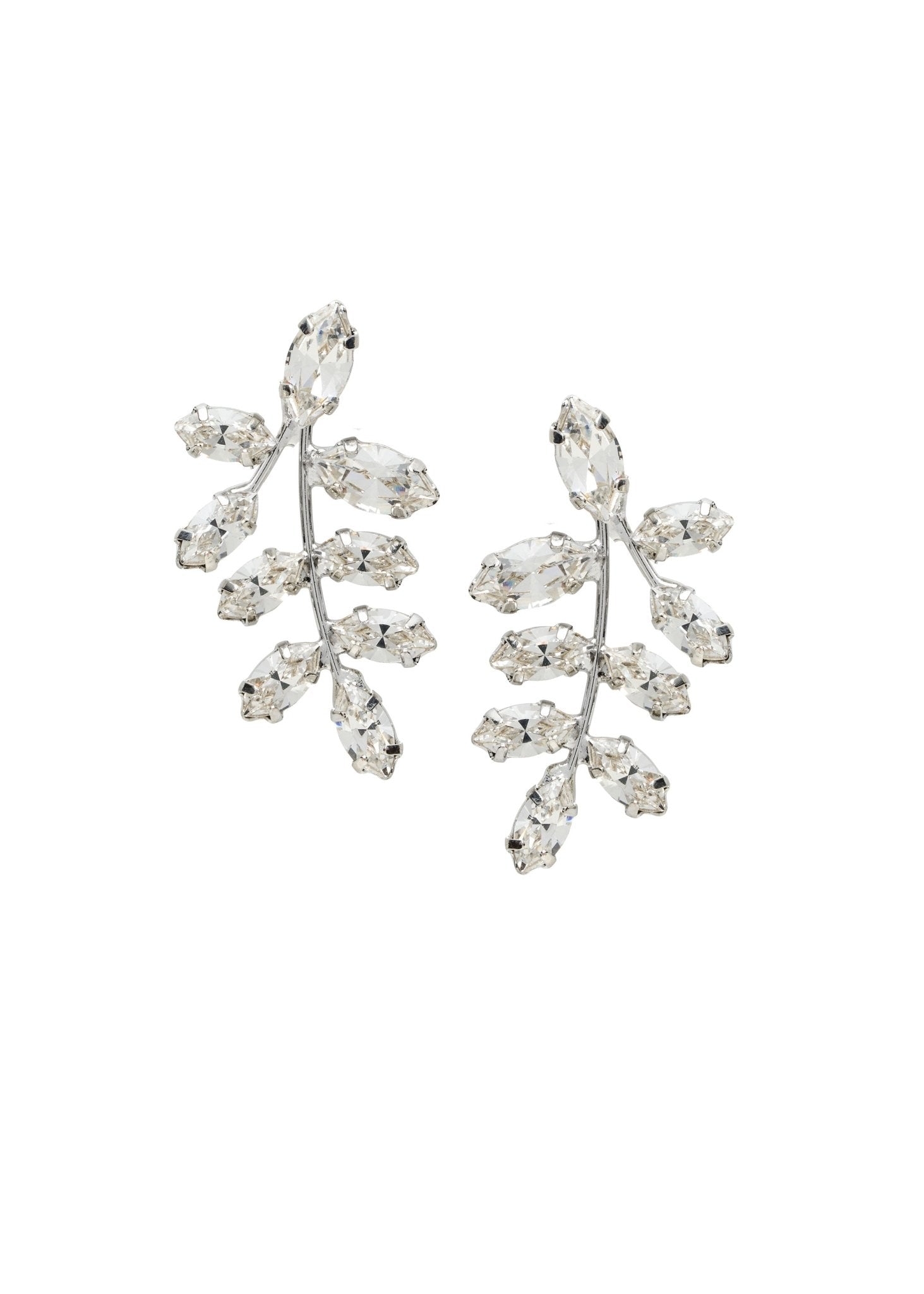 Elizabeth Bower Eden Mini Cluster Ohrringe Rhodium