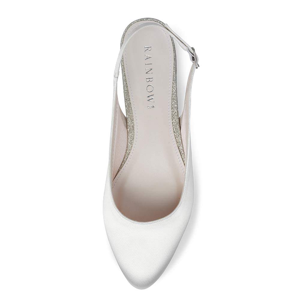 Rainbow Club Essentials Alise Ivory Satin Slingback Gr. 37