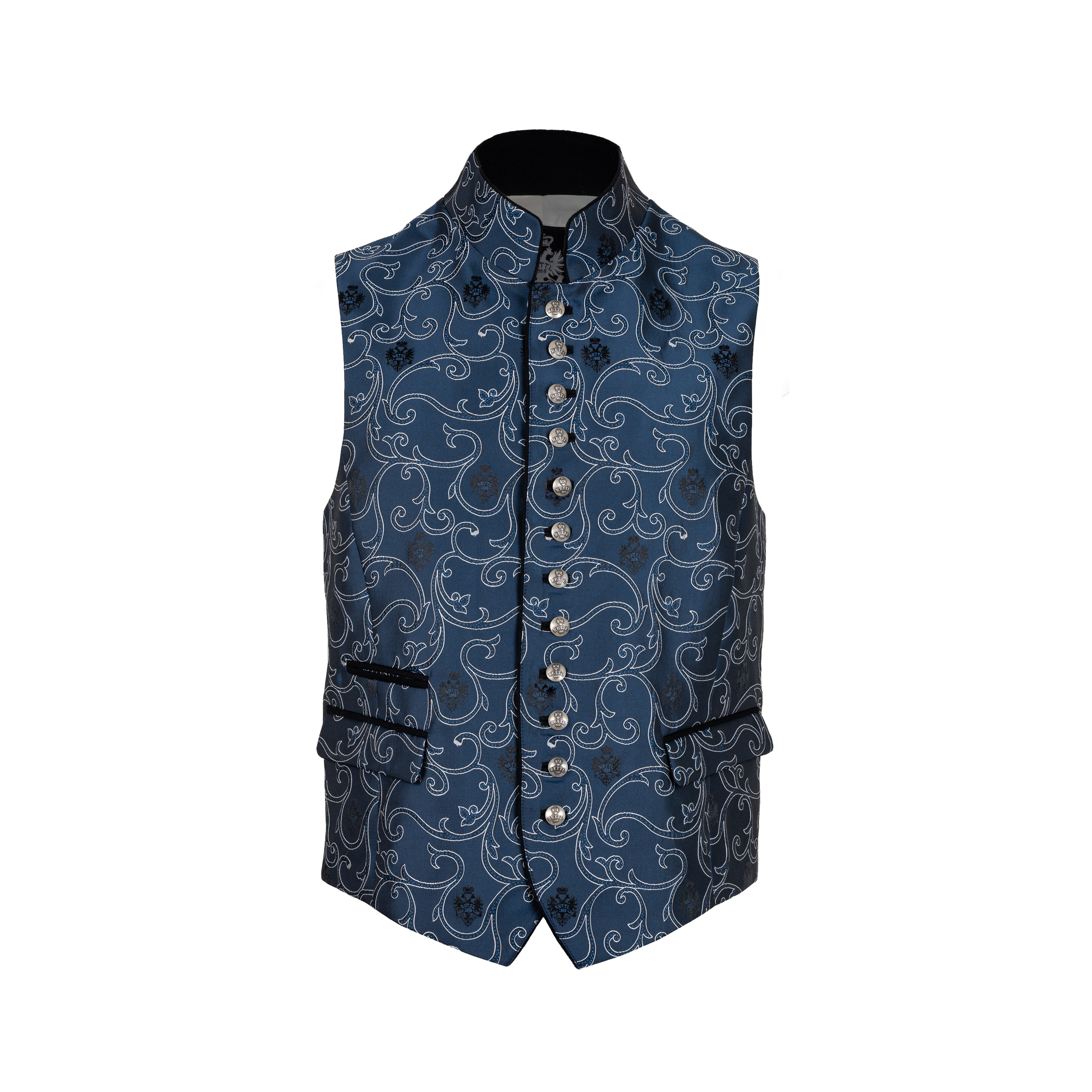 Rettl Kaiser Franz Gilet Weste Blau Loden