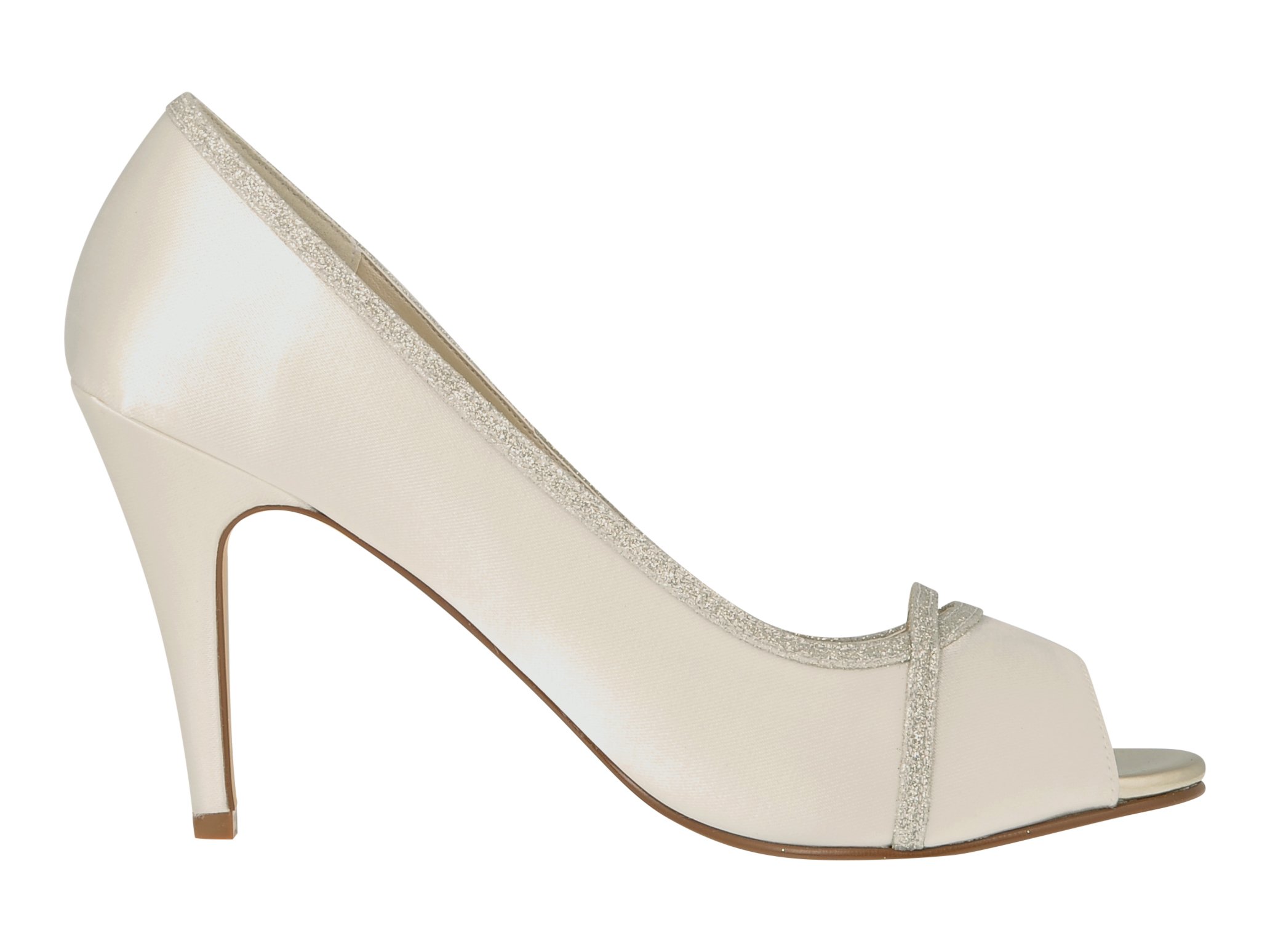 Rainbow Club Essentials Chelsey Pumps Ivory Peep-Toe 9cm