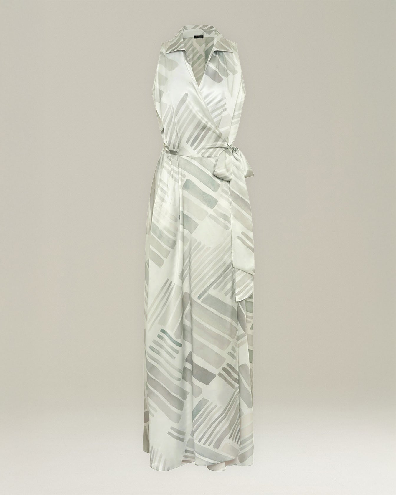 Kiton Dresses Seidenkleid Ethnic Brush Wickeloptik Schlitz