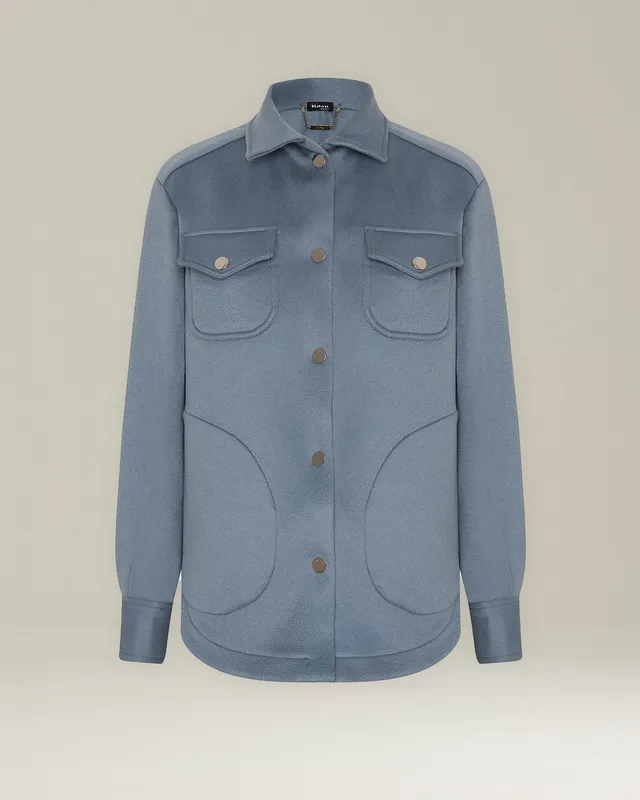 Kiton Overshirt Hemdjacke Herren Pile Kaschmir uni
