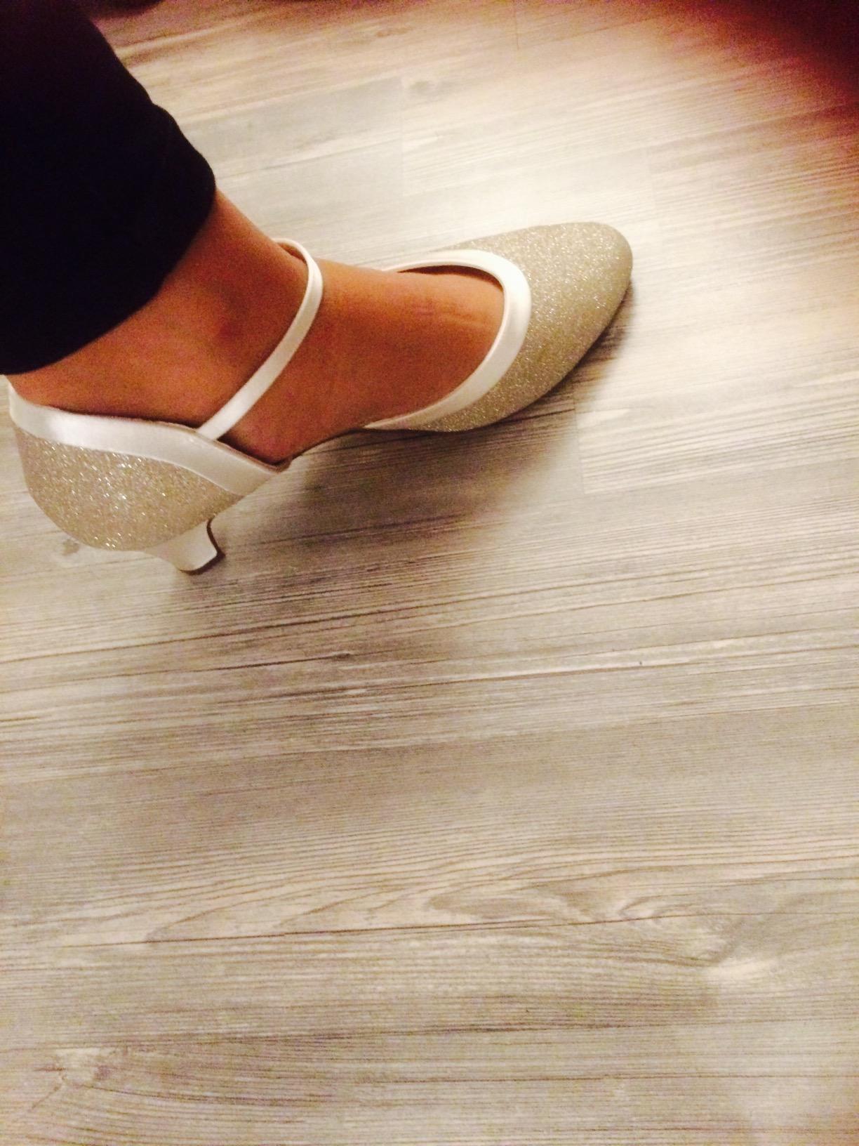 Rainbow Club Timeless Ester Brautschuhe Ivory Satin 5 cm