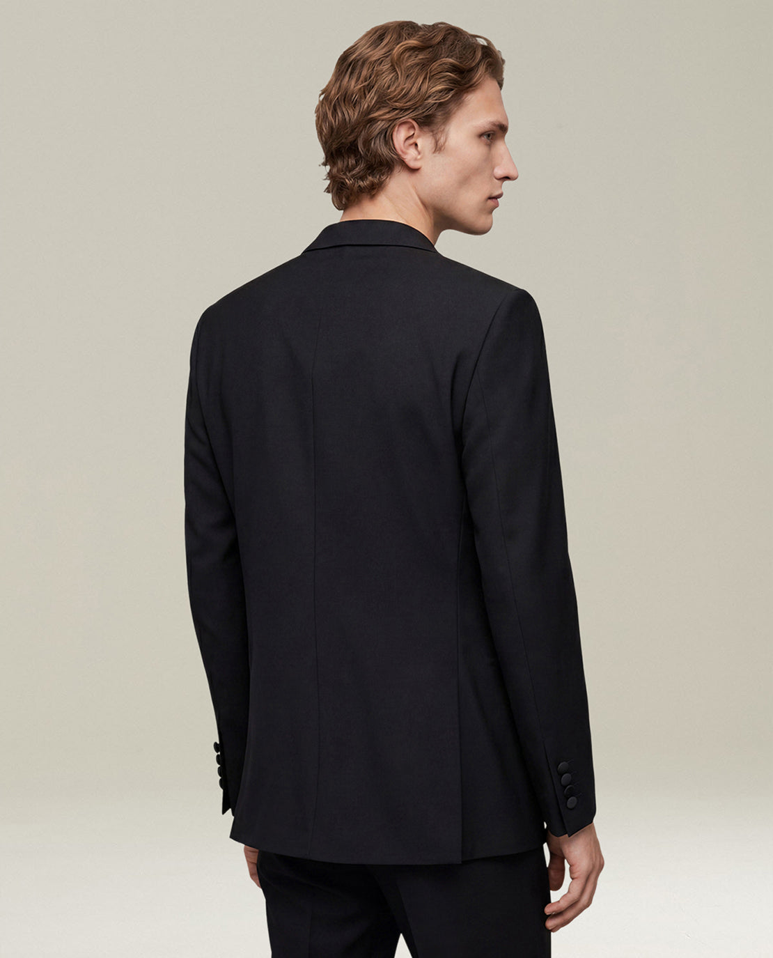 Kiton Suits Smoking Schwarz Gr 50 Wolle Satin-Revers
