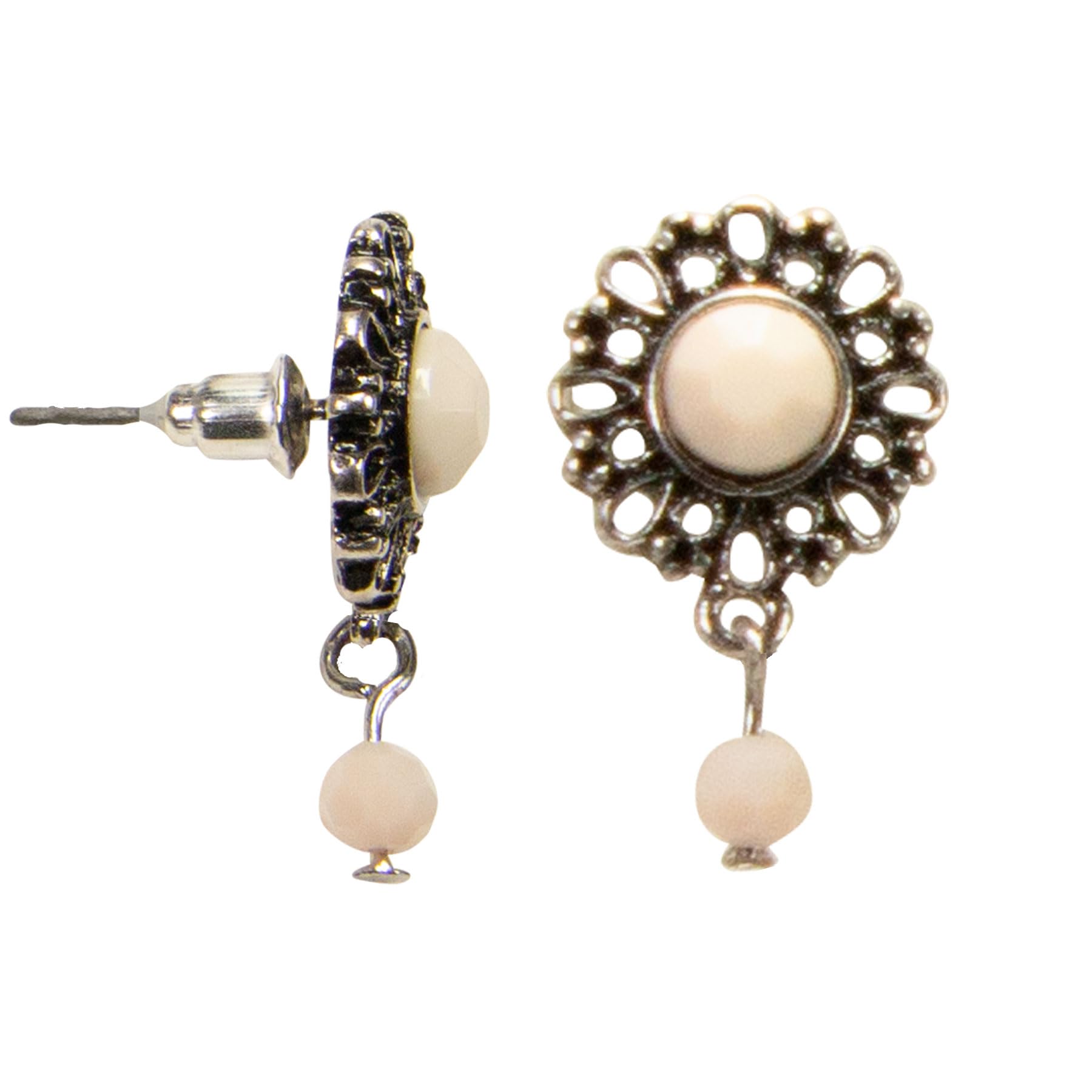 Alpenflüstern DAHEIM Helena DOR052 Ohrstecker apricot Perle