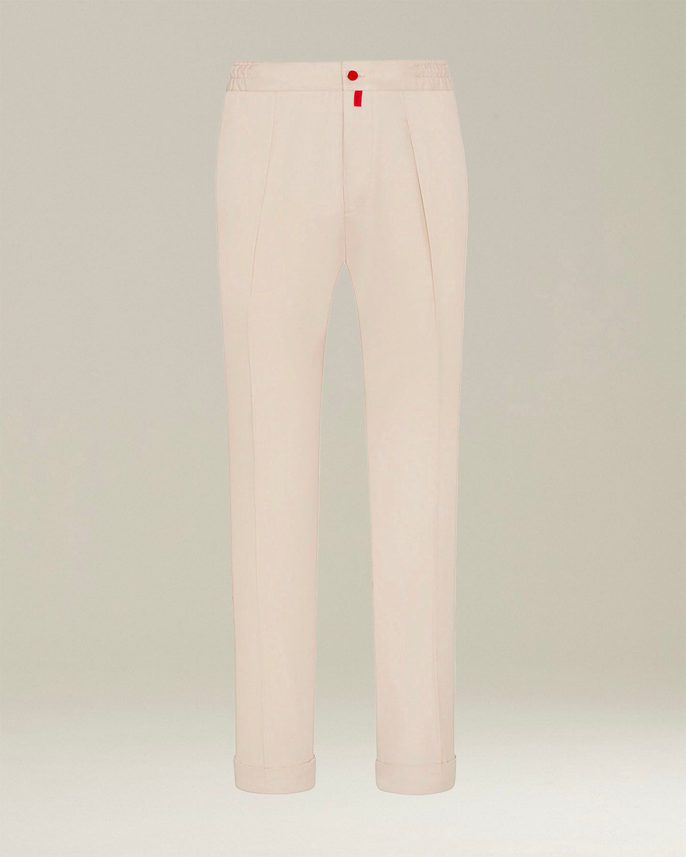 Kiton Trousers beige Jogger Baumwolle Kordelzug Gr.34