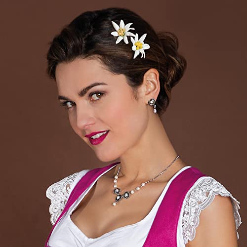 Alpenflüstern DAHEIM ADV109 Trachten-Haarnadeln Edelweiß creme-weiß 3er