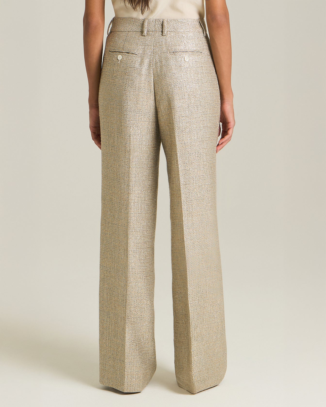 Kiton Viscose Lamé Party Hose Viskose Damen Glanz