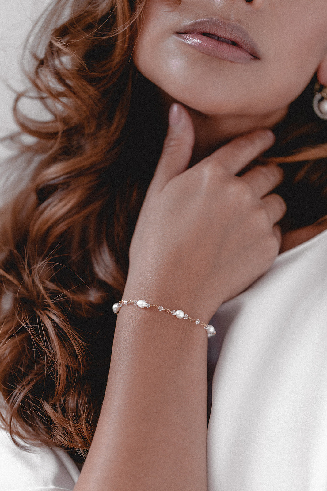 Juvelan Sparkling Love Armband Perlen Silber 17-20cm