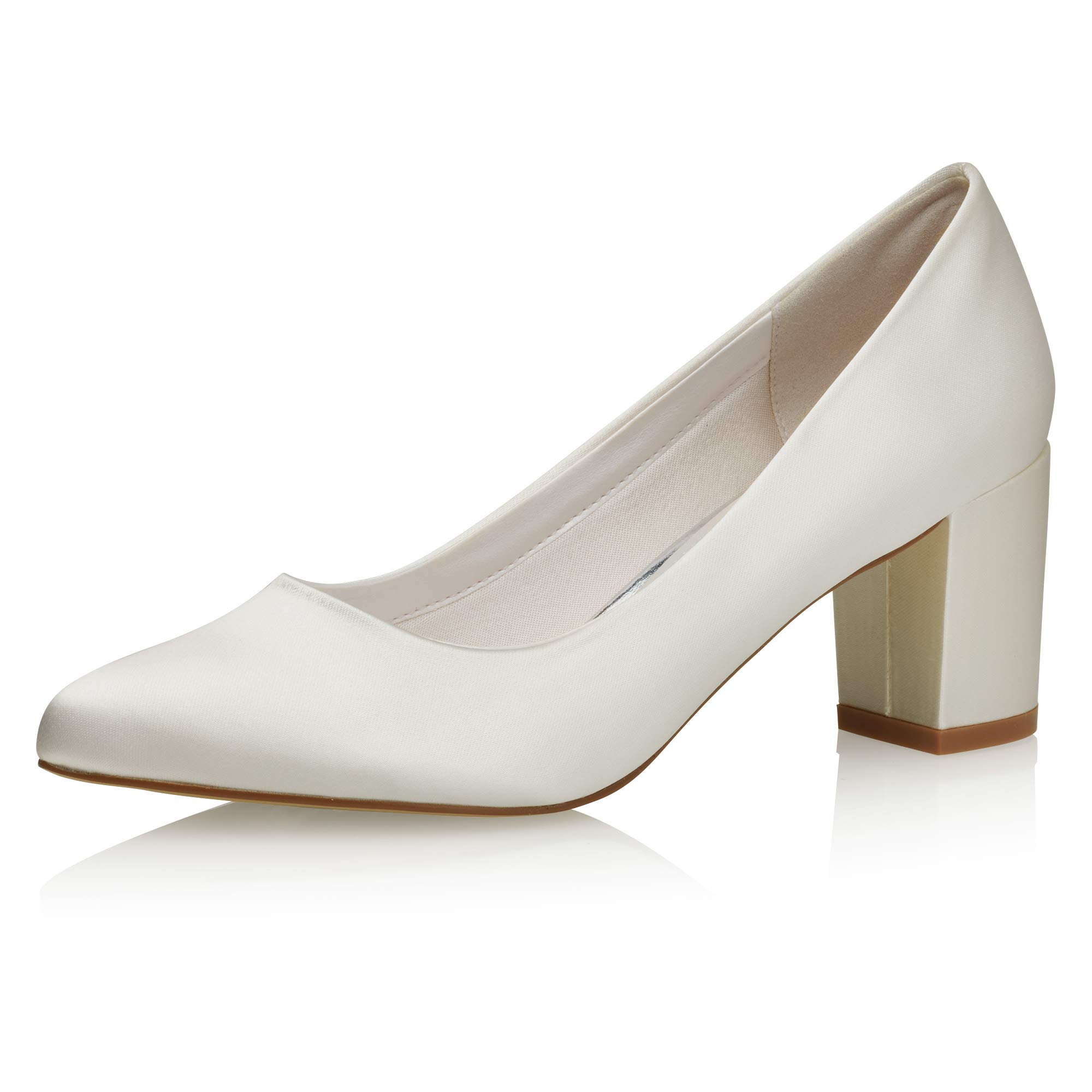 Rainbow Club Timeless Debora Braut-Pumps Ivory Satin 6,5 cm