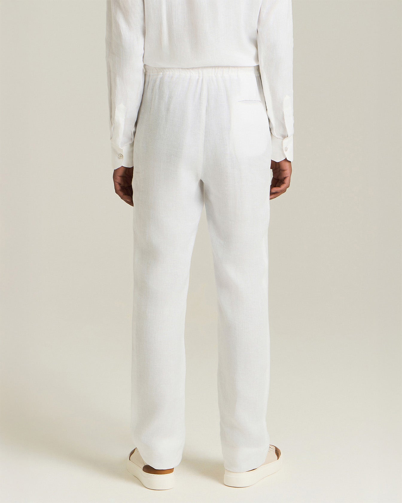 Kiton Linen Comfort Pull-On Hose Herren Leinen