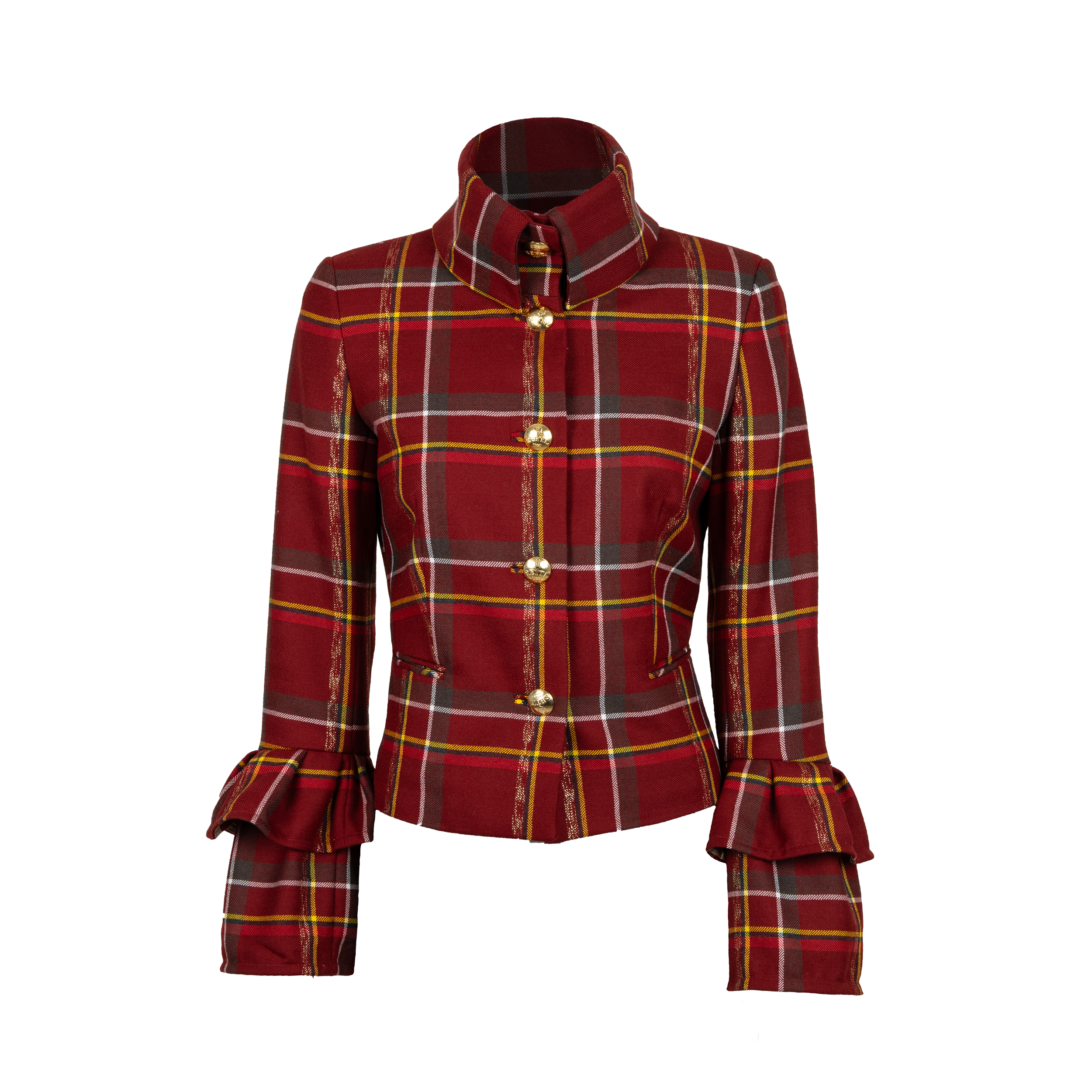 Rettl Women Grazella Jacke Wolle Mozart Karo Stehkragen