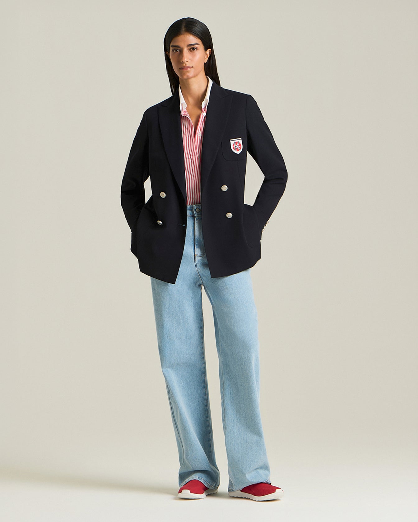 Kiton Capsule Tennis Blazer Wolle Damen doppelreihig