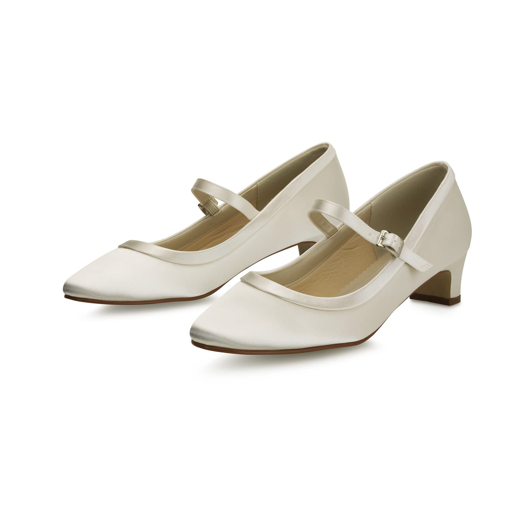 Rainbow Club Timeless Larissa Pumps Satin weiß Blockabsatz