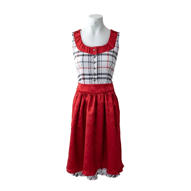 Rettl Peggy Damen Dirndl Housecheck stretch rot