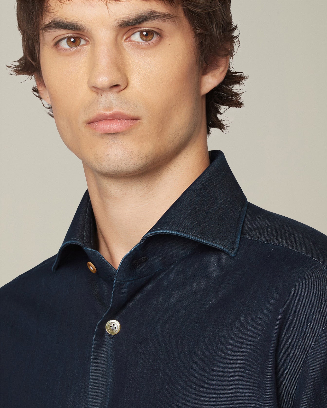 Kiton Shirts Casual Denim Hemd 40 Denim