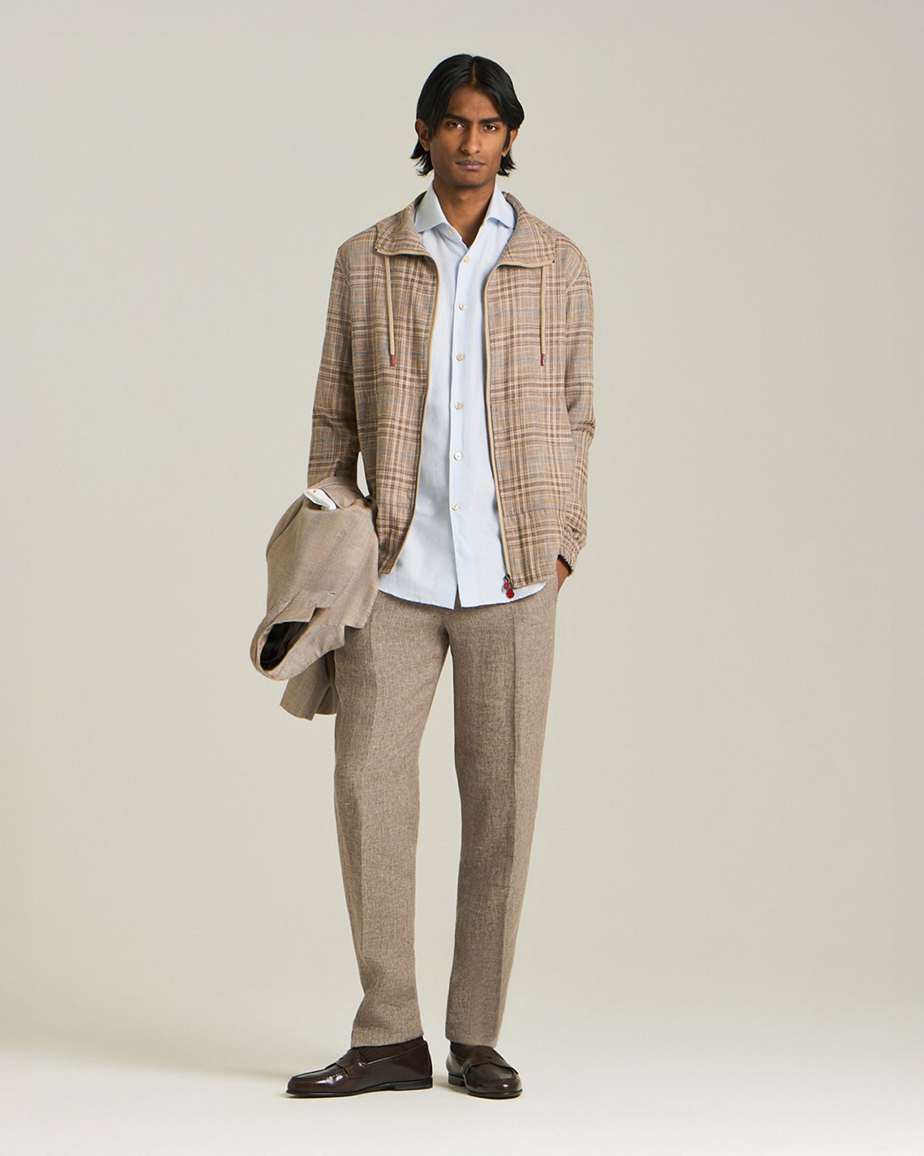 Kiton Jackets Cashmere Blend Fischgrät Blazer Gr. 50 Kaschmir