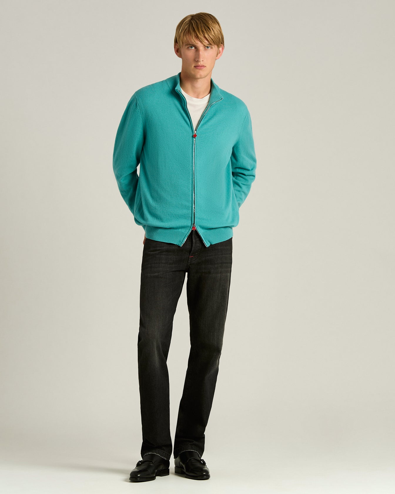 Kiton Knitwear Troyer Pullover Kaschmir Reissverschluss