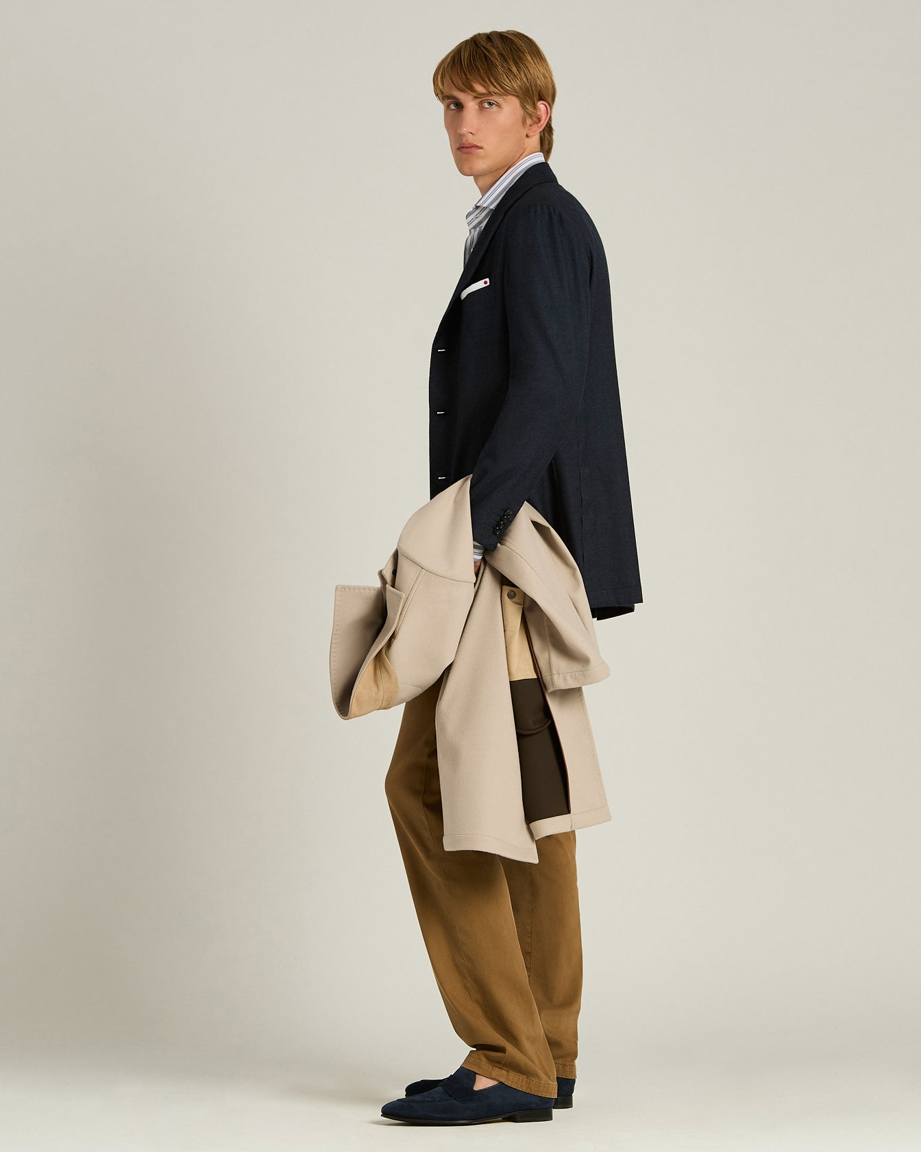 Kiton Jackets Sakko Kaschmir blau einreihig Gr. 50