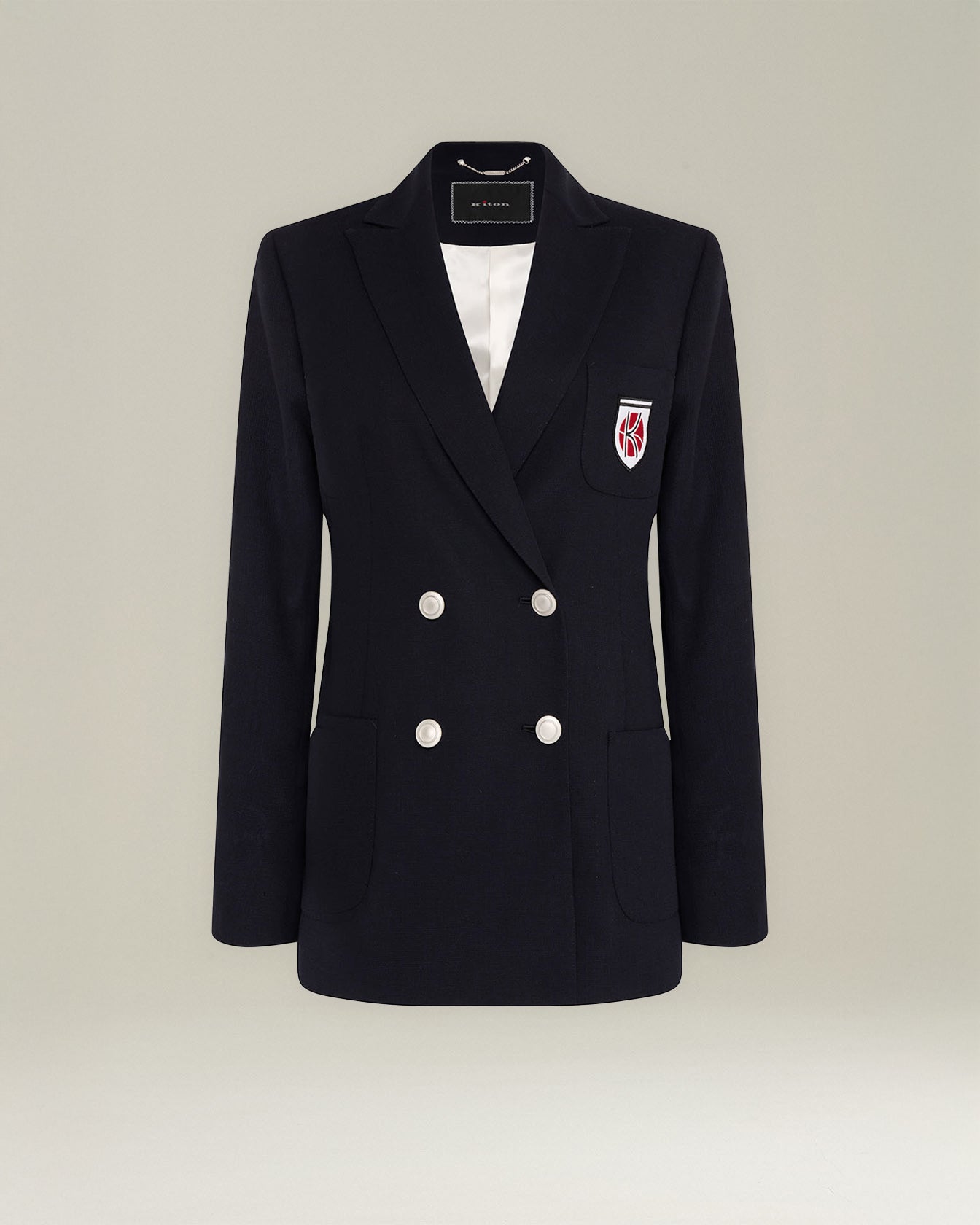 Kiton Capsule Tennis Blazer Wolle Damen doppelreihig