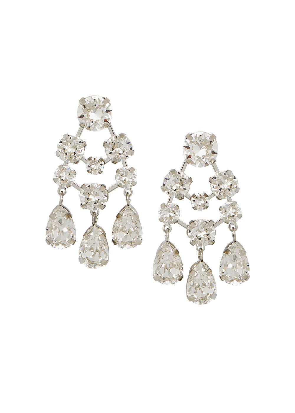 Elizabeth Bower Crystallite Bauble Mini Ohrringe Rhodium