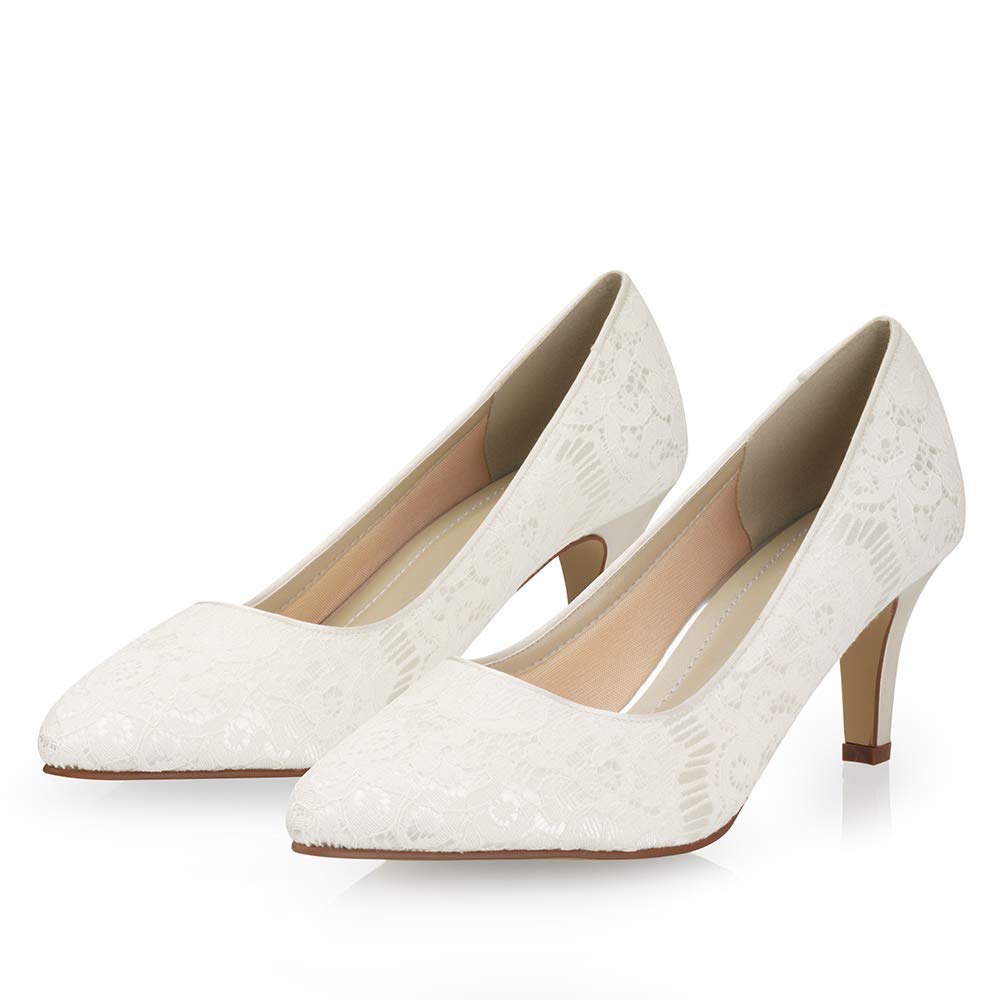 Rainbow Club Timeless Collection Pattie Brautschuhe Ivory Spitze