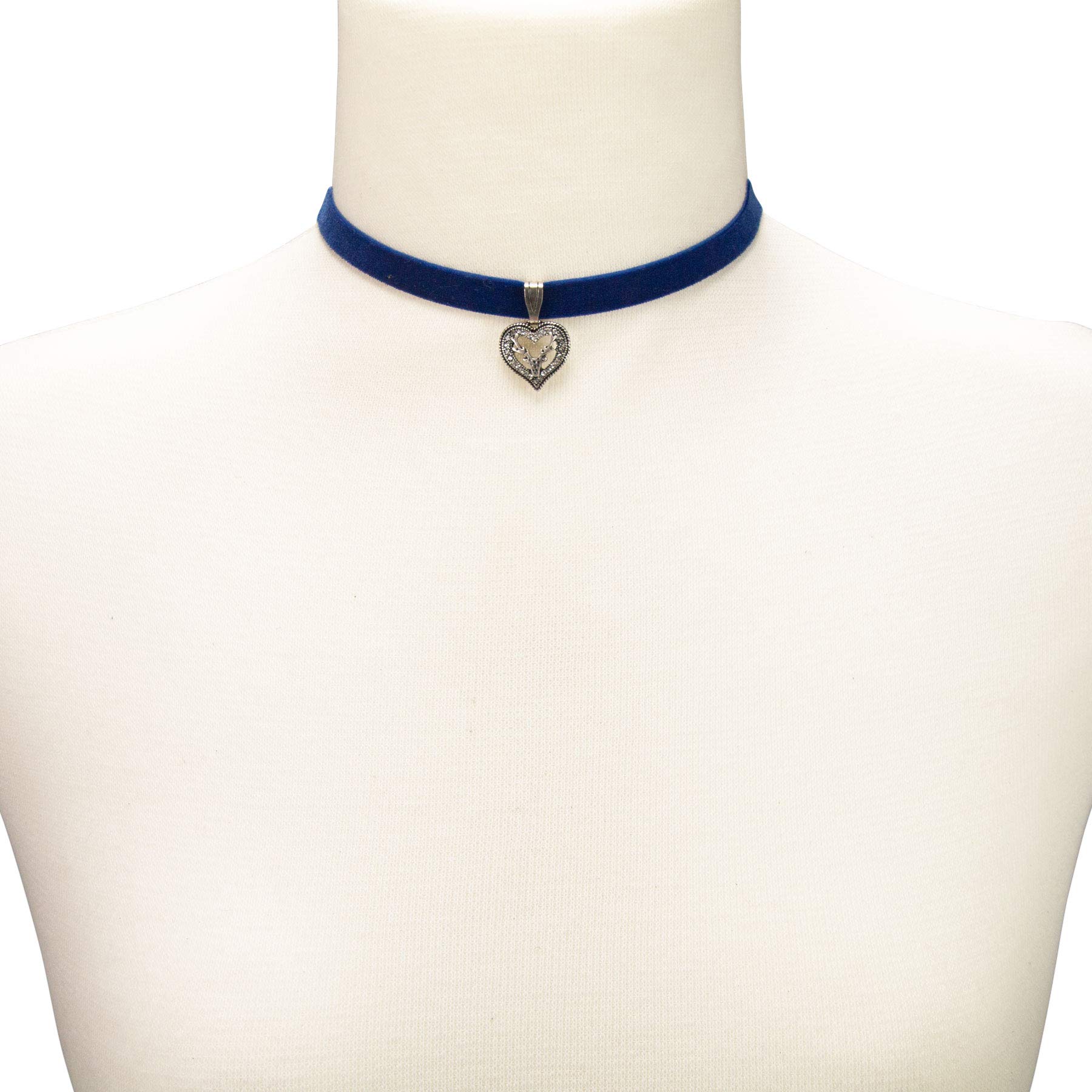 Alpenflüstern Daheim DHK263 Kropfband Blau schmal