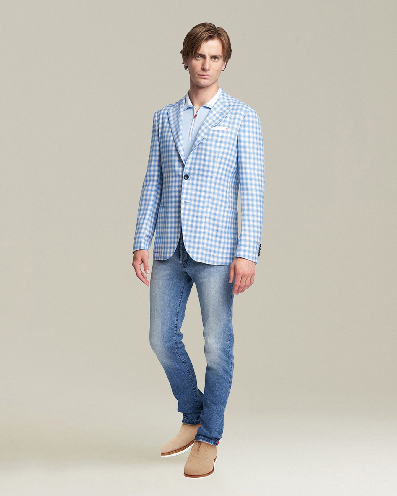 Kiton Slim Five-Pocket Jeans Blau Baumwolle Gr. 50