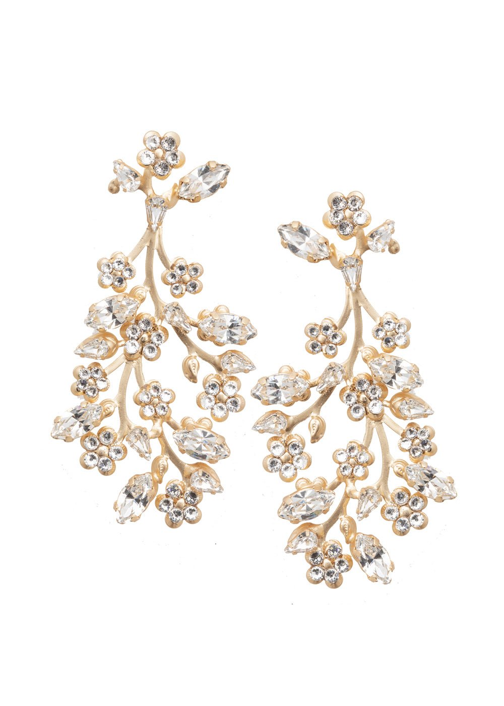 Elizabeth Bower Blossom Cascade Chandelier Ohrringe Gold