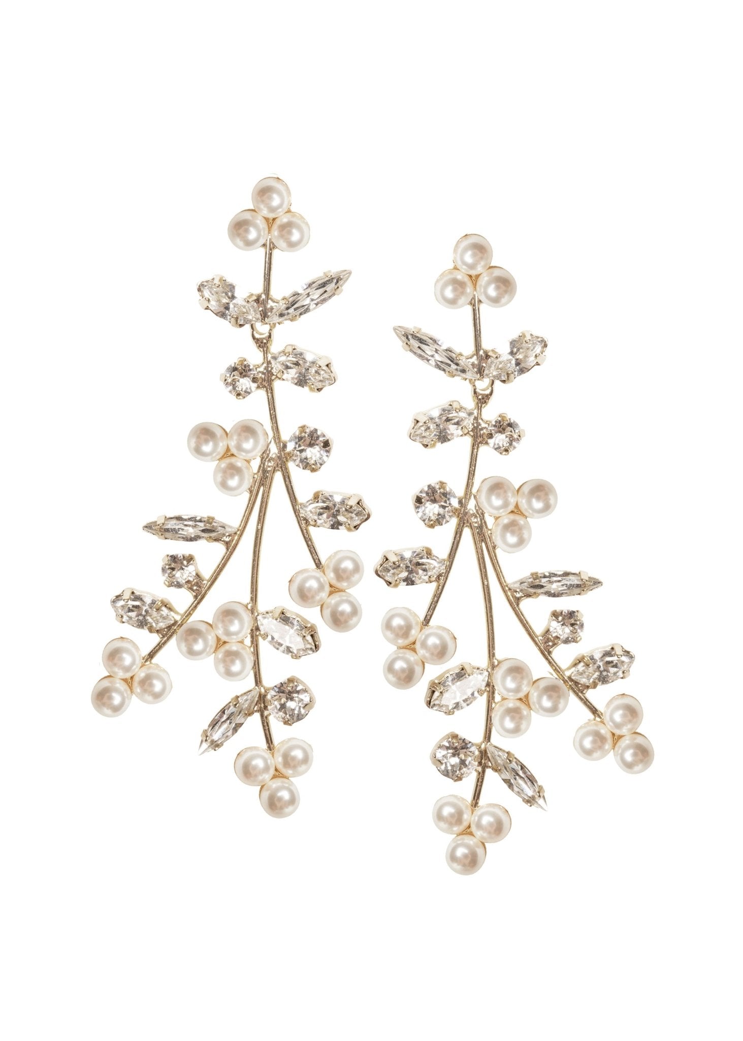 Elizabeth Bower Statement Bud Pearl Ohrringe Post Rhodium Perle