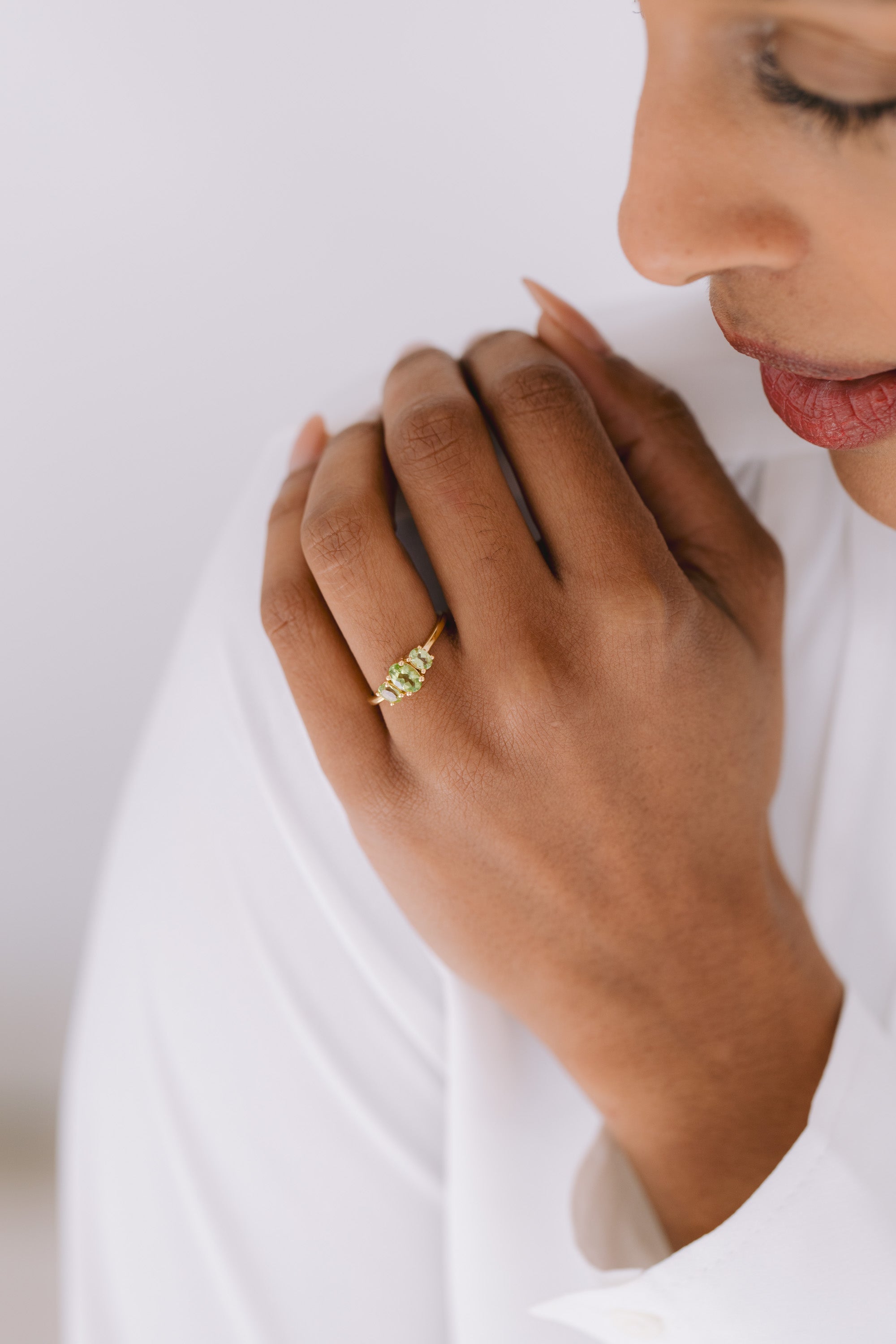 Juvelan Dublin Ring Silber Peridot Größe 50