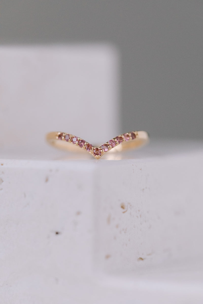Juvelan Venice Stapelring rosa Turmalin 1,5 mm