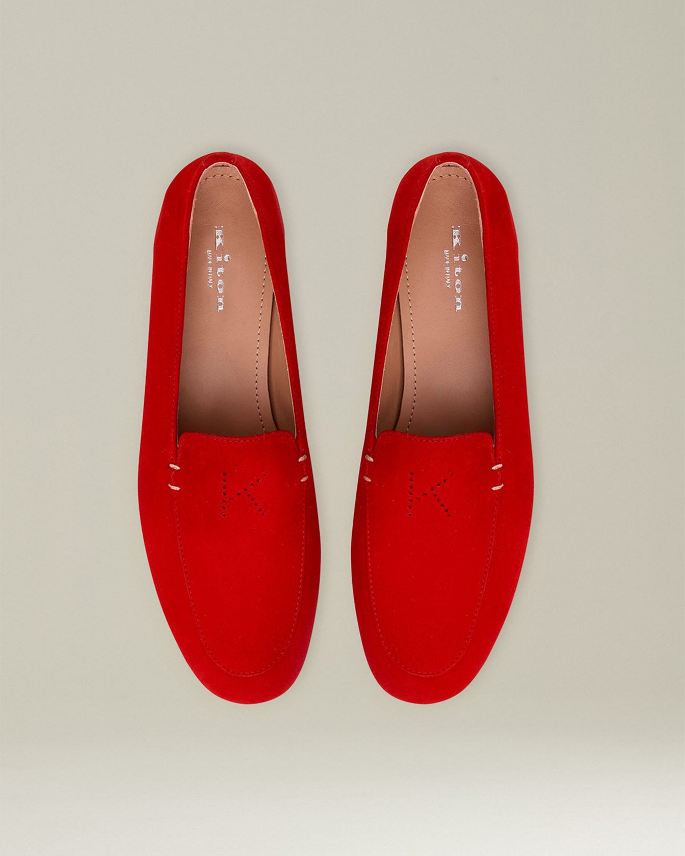 Kiton Monogram Loafer Wildleder Damen K-Monogramm