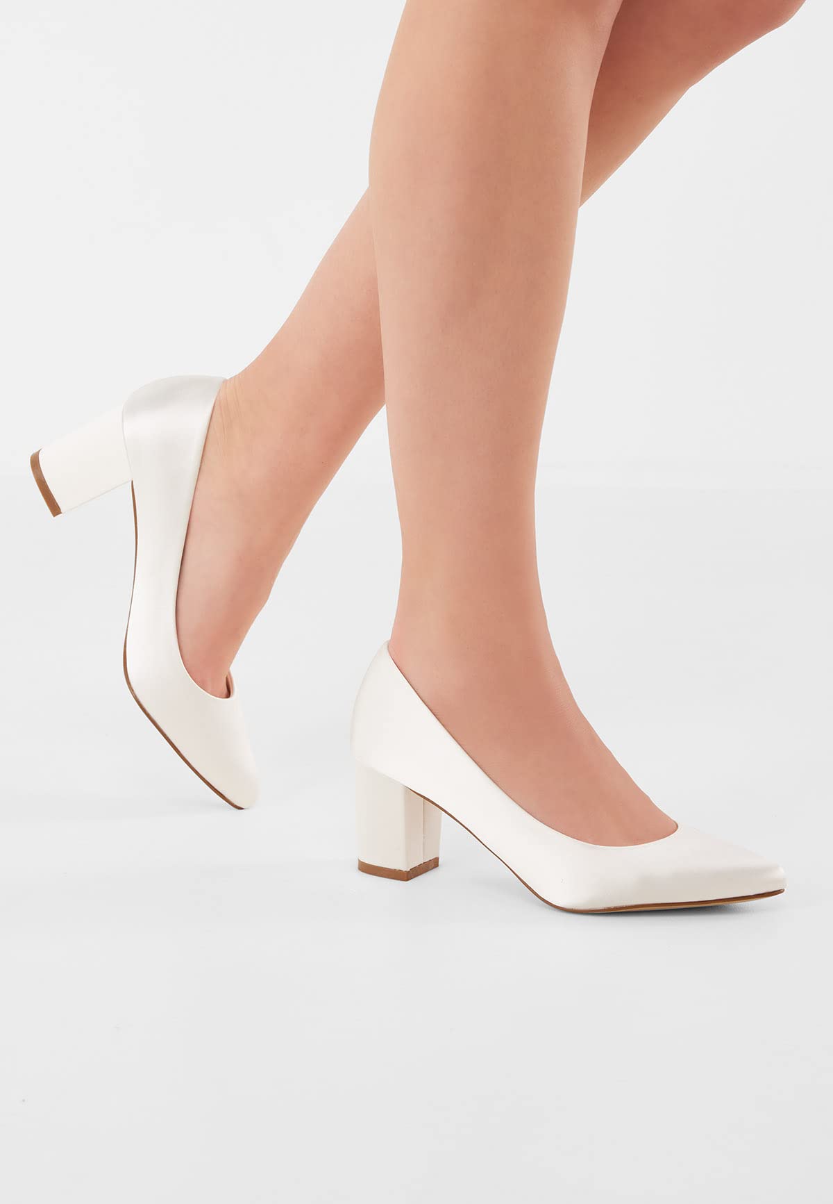 Rainbow Club Timeless Debora Braut-Pumps Ivory Satin 6,5 cm