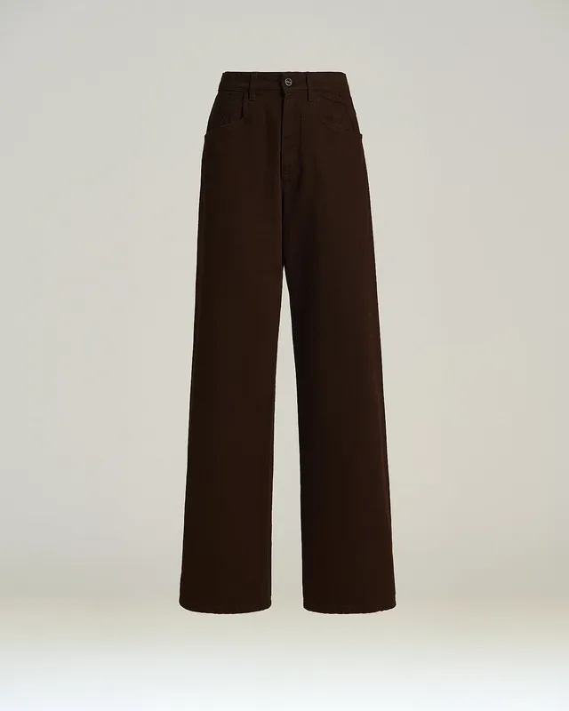 Kiton Trousers Braune Stretch Denim Jeans High-Waist