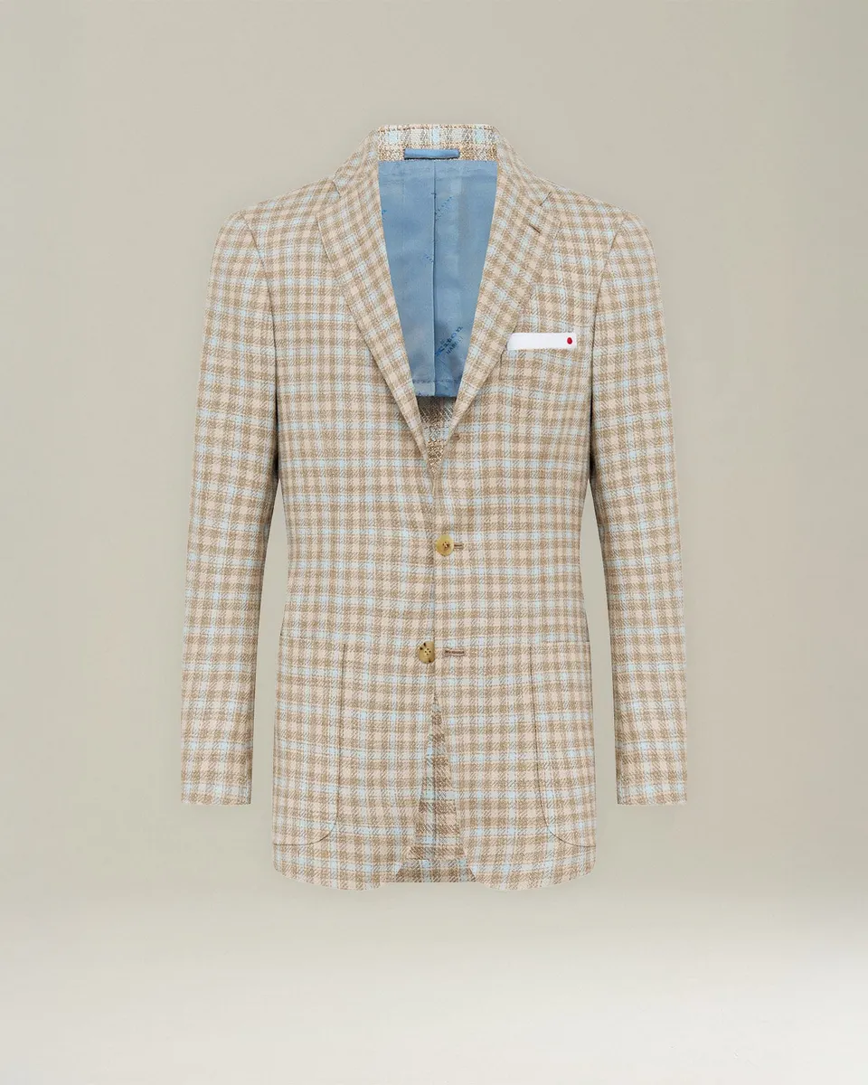 Kiton Jackets Cashmere Blend Micro Check Blazer Sakko Gr.46-58 kariert