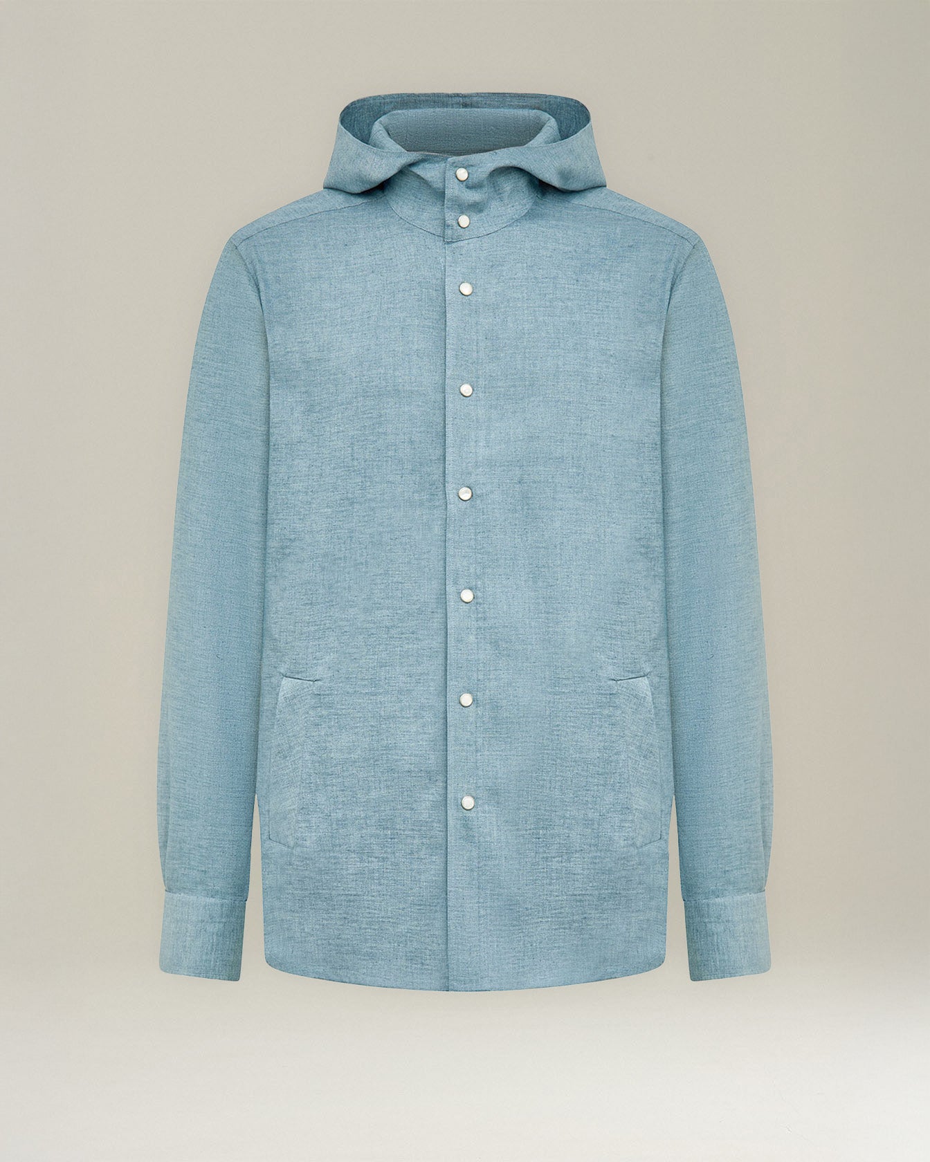 Kiton Mariano Overshirt Leinen Herren Druckknöpfe