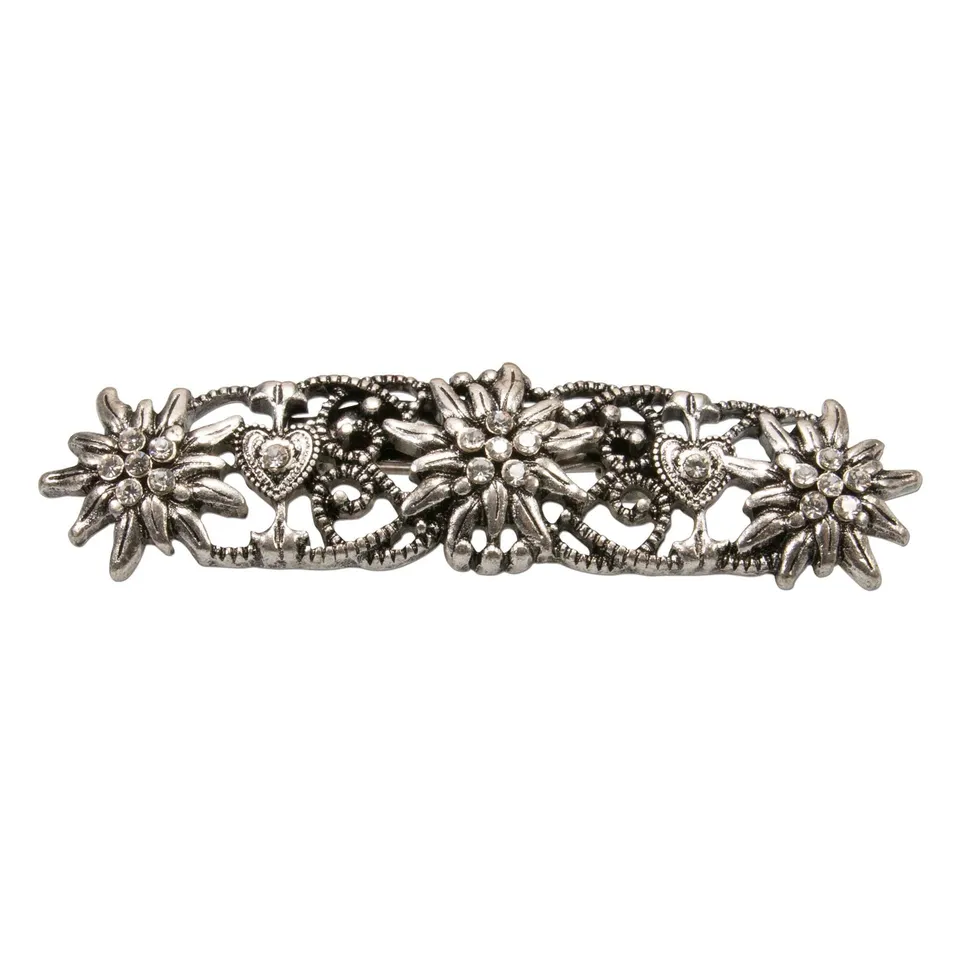 Alpenflüstern DAHEIM API098 Blusen-Brosche Edelweiss antik-silber