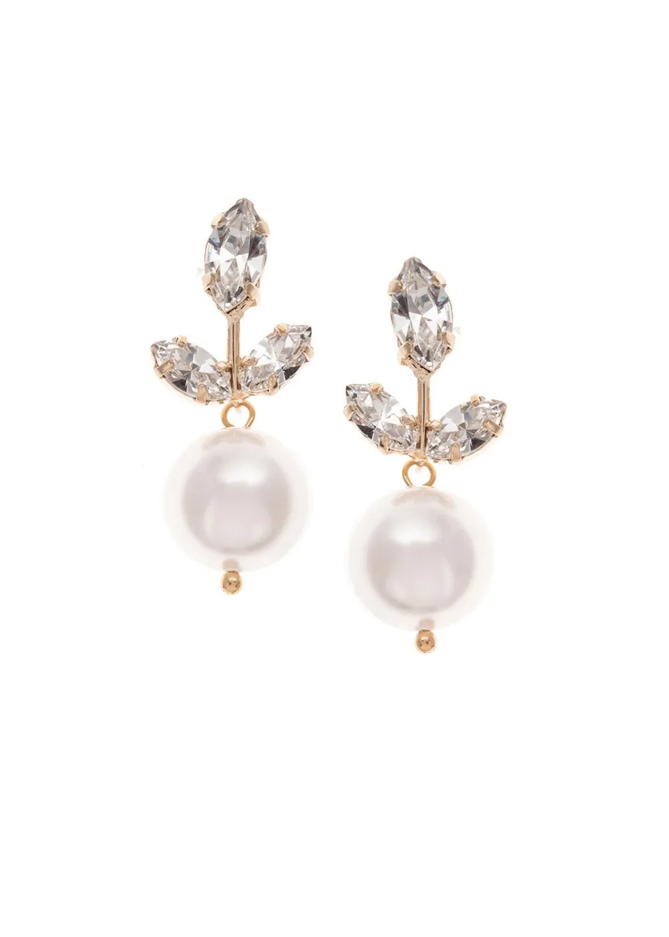 Elizabeth Bower Eden Bauble Perlen Ohrringe Rhodium