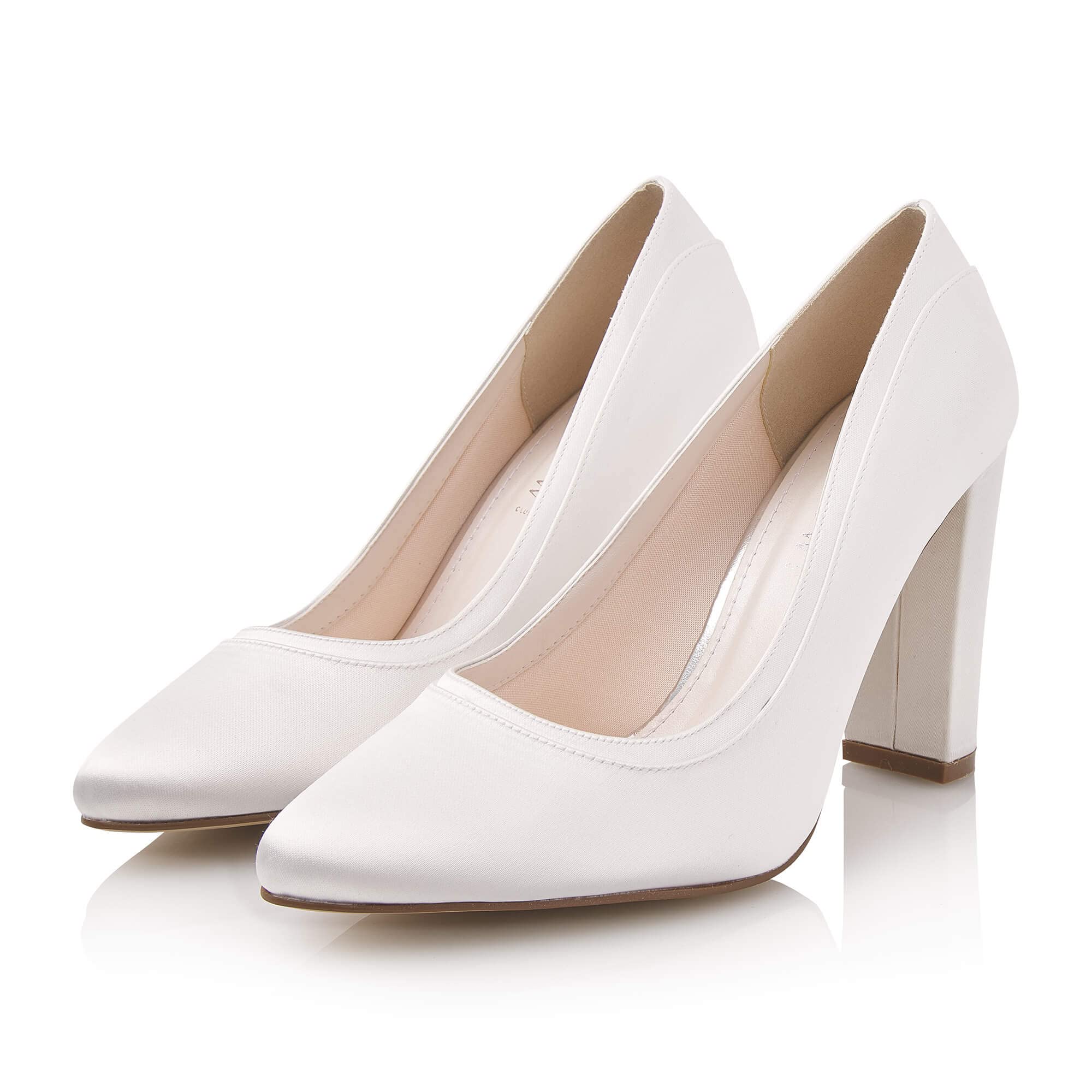 Rainbow Club Wide Fit Range Gladys Pumpe Ivory 9 cm Wide Fit