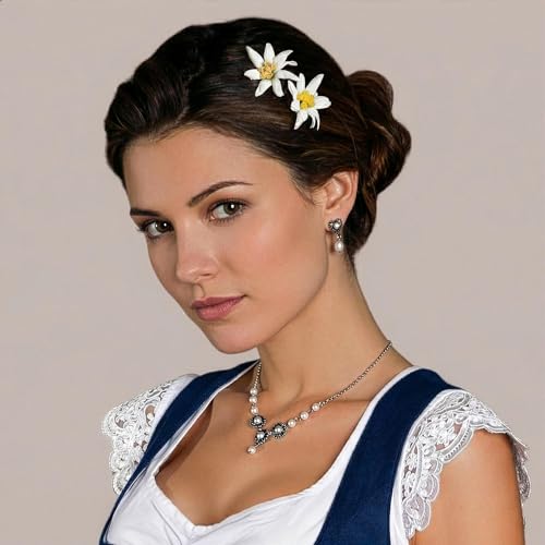 Alpenflüstern Daheim ADV104 Haarklammern Edelweiß 3er Creme