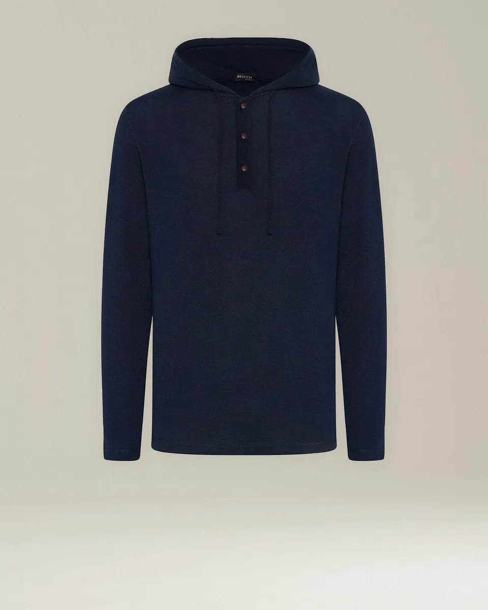 Kiton Knitwear Maglia Cappuccio Kapuzenpullover Kaschmir Seide