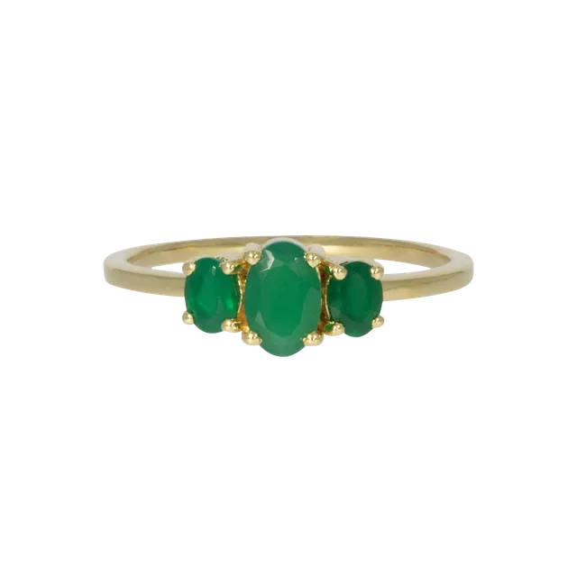 Juvelan Dublin Ring Grüner Onyx Silber Gr. 54 Edelstein