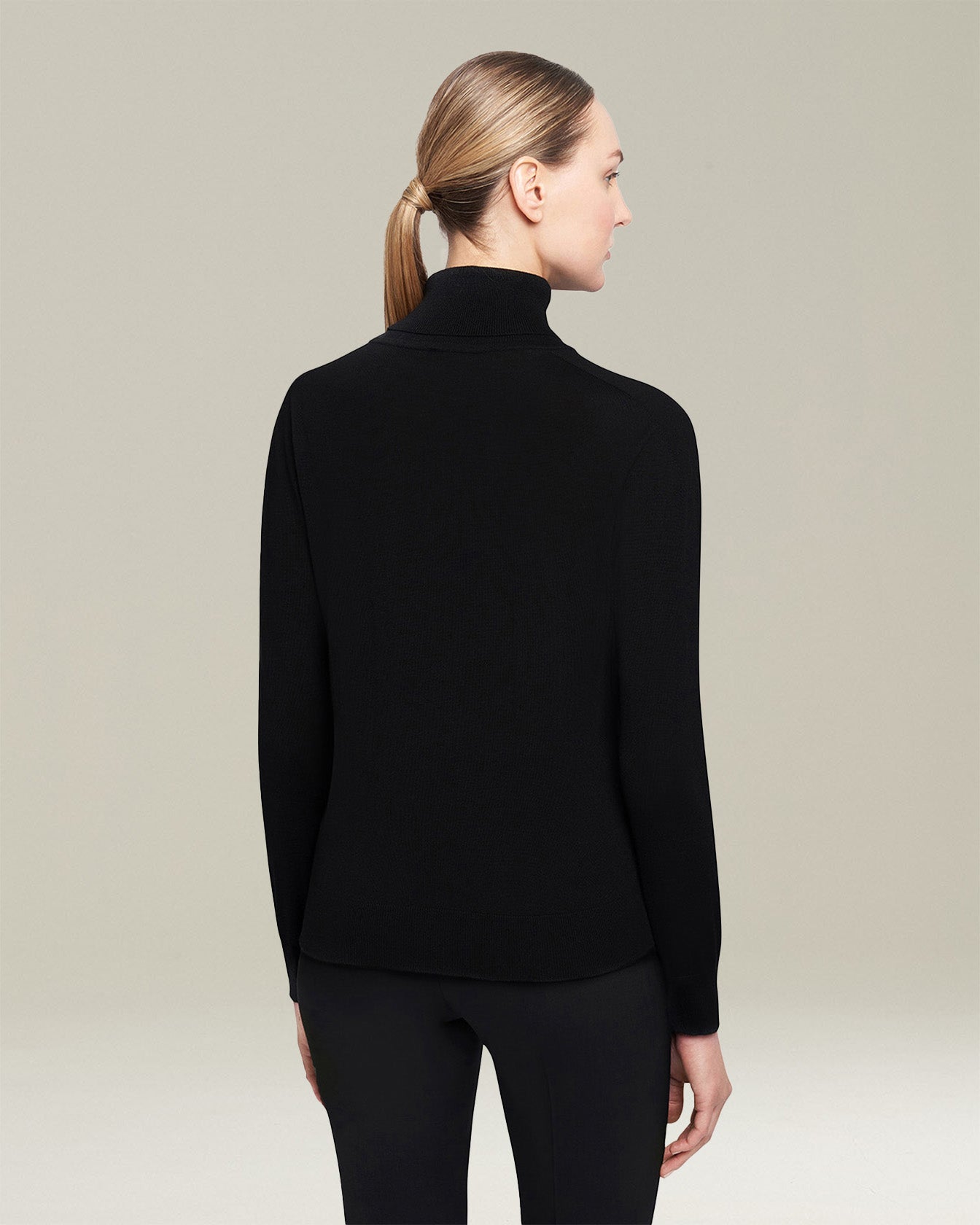 Kiton Knitwear Rollkragenpullover schwarz Gr. 42 Kaschmir-Seide