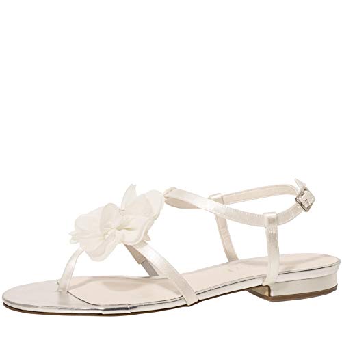 Rainbow Club Embellished Collection Nila Brautschuhe Ivory flach