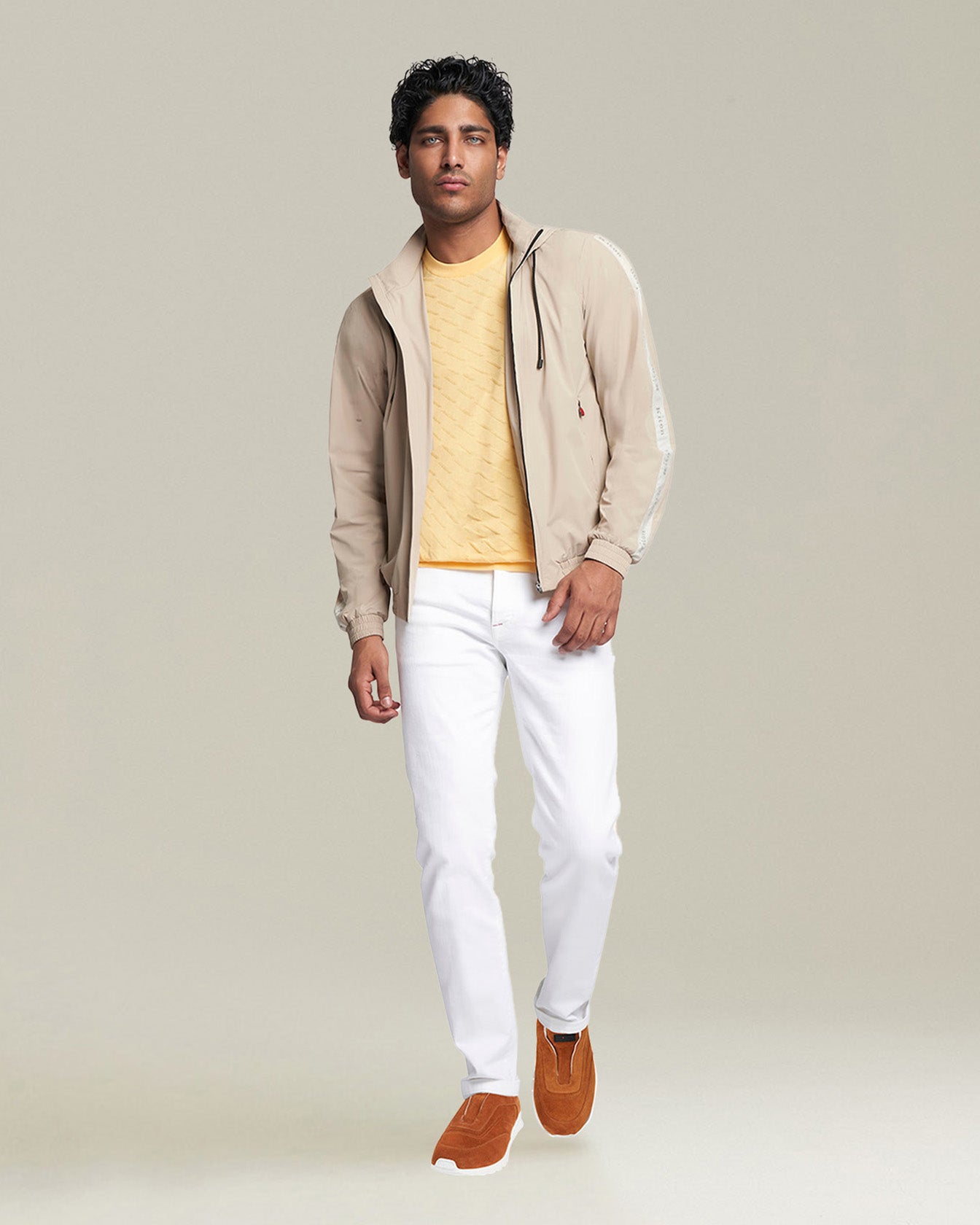 Kiton Hose Jeans weiß Slim Kurabo Denim