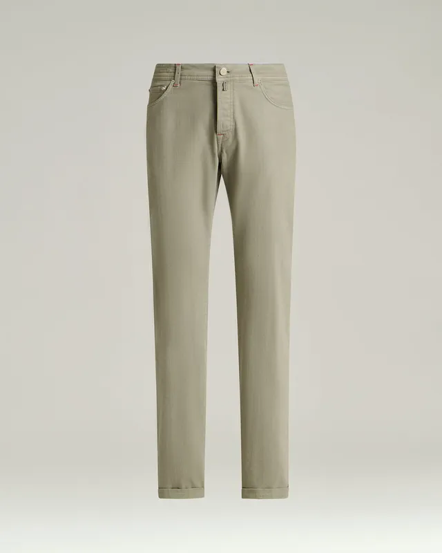 Kiton Five-Pocket Hose Stretch-Baumwolle grau 34