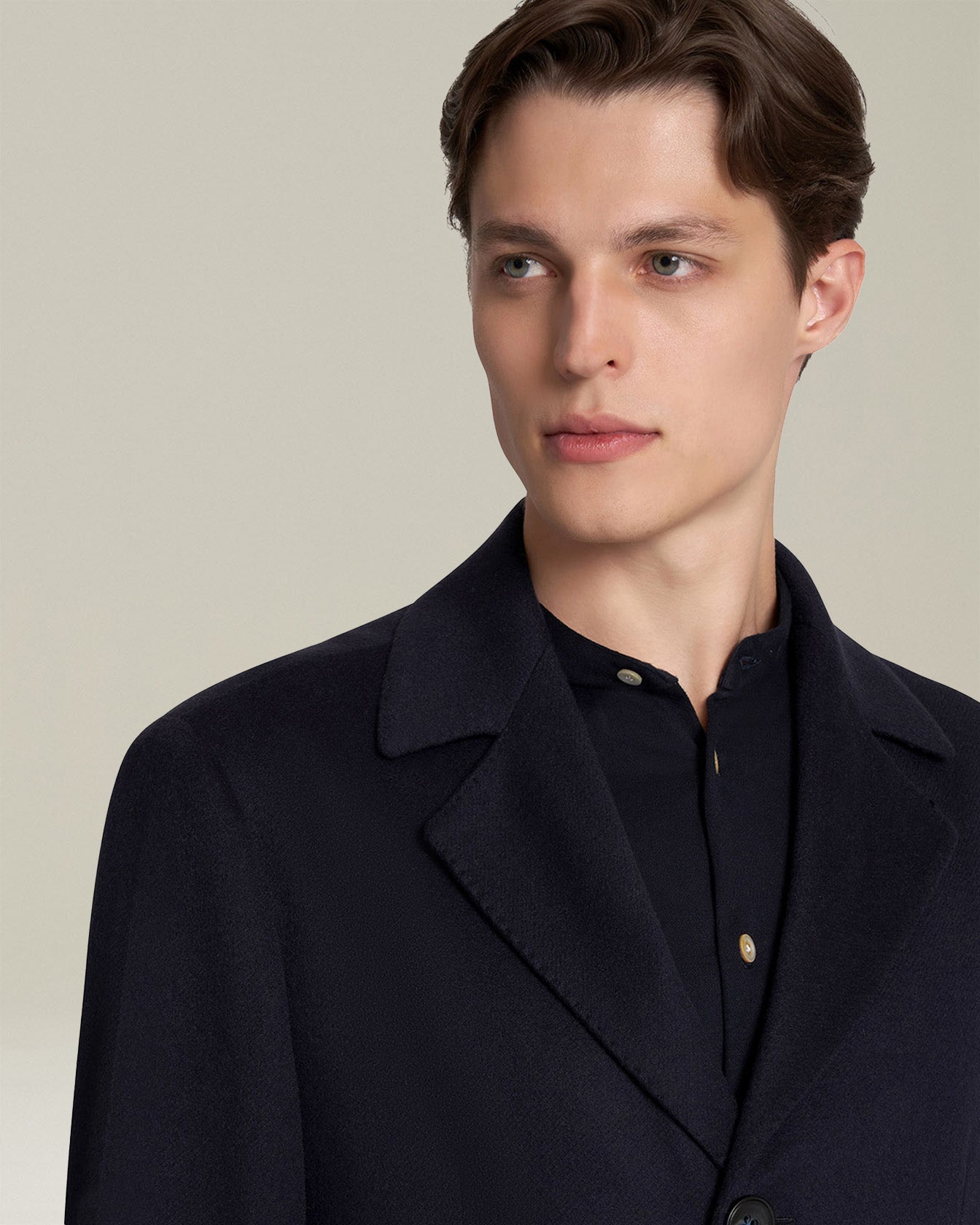 Kiton Outerwear Giaccone Cashmere Mantel blau Vicuna