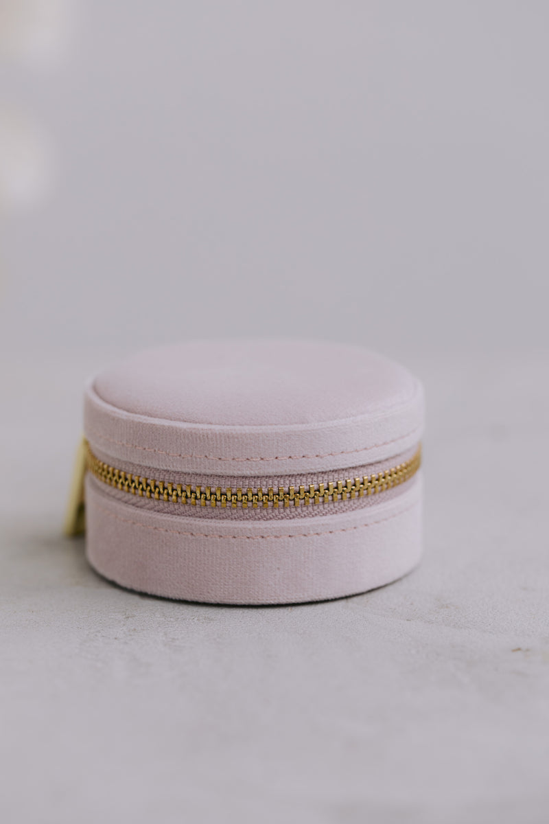 Juvelan Jewelry Case Round Schmuckbox Samt 8x8x4 cm